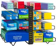 x-cosrack upgrade wrap organizer rack: adjustable wire holders, multifunctional stand for kitchen cabinets and pantry with patent pending design logo