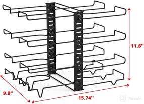 img 1 attached to X-cosrack Upgrade Wrap Organizer Rack: Adjustable Wire Holders, Multifunctional Stand for Kitchen Cabinets and Pantry with Patent Pending Design