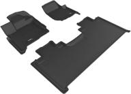 premium kagu series 3d maxpider all-weather floor mats for ford f-150 supercab 2015-2022 - custom fit car floor liners - black color - 1st & 2nd row логотип