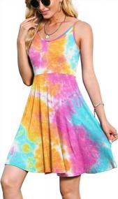 img 3 attached to Women'S Sleeveless Summer Beach Swing Dress With Adjustable Straps & Pocket - Jouica