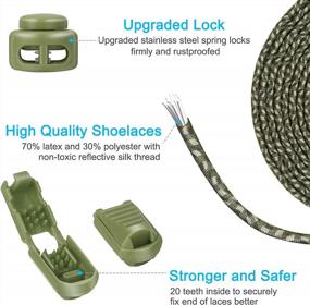 img 2 attached to Convenient And Durable: AMLY Elastic Boot Laces For Active Adults
