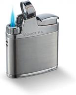 zoocura pocket torch lighter, refillable butane lighter windproof single jet flame torch lighter adjustable butane gas lighter mini portable lighter ( gas not included) logo