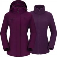 womens 3-in-1 ski jacket with waterproof and fleece features, perfect for snowboarding, winter sport, and rain protection by camelsports logo