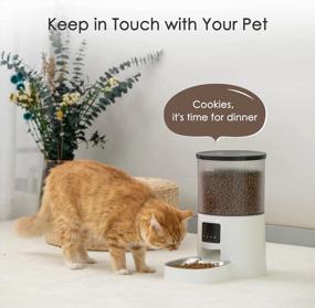 img 1 attached to BLUERISE Automatic Cat Feeder 4L Dog Feeder Pet Food Dispenser Clog-Free Design Sliding Lock Lid Timed Feeder With 10S Voice Recorder Programmable 1-4 Meal & 0-9 Portion Daily For Small Medium Pets
