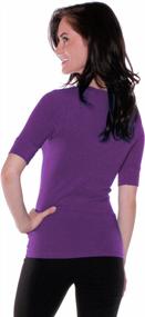 img 3 attached to Stylish And Comfortable: Emmalise Women'S Athletic V-Neck T-Shirt With Slim Fit And Half Sleeves