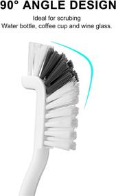 img 2 attached to 🧼 SetSail Scrub Brush: 2 Pack Right Angle Cleaning Brush for Deep Cleaning, with Handle, Stiff Bristles – Ideal for Sink, Dishes, Pot Pan, Tile Lines, Window Gap, Bathroom - Grout Brush Included