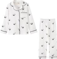 👶 toddler baby girl pajama set, boys long sleeve sleepwear 2 piece pjs set for kids cotton loungewear (size 3t-7t) logo