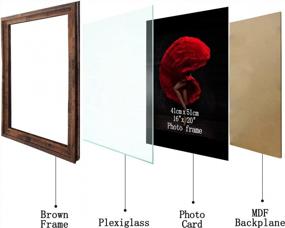 img 1 attached to ZBEIVAN 16X20 Picture Frames Set Of 2 Rustic 20X16 Photo Frame For Vertical Horizontal Wall Hanging