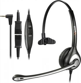 img 4 attached to Crystal Clear Communication: Wantek 2.5Mm Monaural Telephone Headset With Noise Canceling Mic And Quick Disconnect For Cisco, Polycom, Panasonic And More