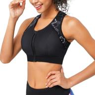women's high impact sports bra: ctrilady front-zipper vest for fitness, diving, swimming & surfing logo