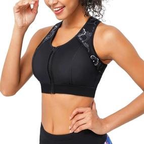 img 4 attached to Women'S High Impact Sports Bra: CtriLady Front-Zipper Vest For Fitness, Diving, Swimming & Surfing