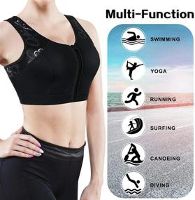 img 3 attached to Women'S High Impact Sports Bra: CtriLady Front-Zipper Vest For Fitness, Diving, Swimming & Surfing