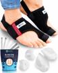 orthopedic bunion night splint and toe corrector for women and men - nypot bunion corrector with toe separator, turf toe brace and day/night support logo