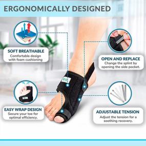 img 1 attached to Orthopedic Bunion Night Splint And Toe Corrector For Women And Men - NYPOT Bunion Corrector With Toe Separator, Turf Toe Brace And Day/Night Support