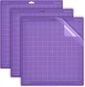 img 4 attached to IVyne 12X12 Strong Grip Cutting Mat For Cricut Explorer Air 2/Maker/Maker 3 - Sticky Craft Mat With Easy Grip, BPA-Free Non-Porous Surface - Pack Of 3 For Optimal Use.