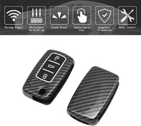 img 2 attached to TANGSEN Night-Luminous Blue Smart Key Fob Case for Volkswagen VW Beetle CC EOS Jetta Golf GTI Passat Phaeton R32 Rabbit TIGUAN Touareg