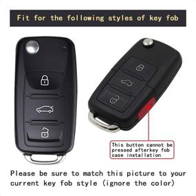 img 1 attached to TANGSEN Night-Luminous Blue Smart Key Fob Case for Volkswagen VW Beetle CC EOS Jetta Golf GTI Passat Phaeton R32 Rabbit TIGUAN Touareg