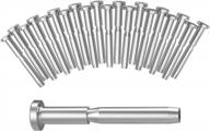 20-pack of blika t316 marine grade stainless steel end fittings for 3/16 inch cable railing on wood and metal posts - includes swage stud and invisible receiver for deck and stair installations logo
