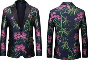 img 3 attached to Make Heads Turn With This Men'S Floral Blazer: Perfect For Weddings And Formal Occasions!