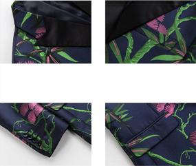 img 2 attached to Make Heads Turn With This Men'S Floral Blazer: Perfect For Weddings And Formal Occasions!