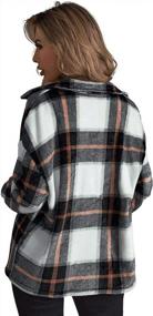 img 3 attached to Stylish Women'S Fall Jacket: SOLY HUX Plaid Flannel Shacket With Long Sleeve Button Down
