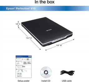 img 1 attached to Epson Perfection V19 Color Photo & Document Scanner With Scan-To-Cloud & 4800 Dpi Optical Resolution , Black