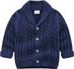 feidoog baby boy cardigan crochet sweater - v-neck, knitted pattern pullover with button-up - perfect for toddler logo