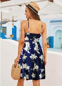 img 1 attached to Women'S A-Line Sundress With Spaghetti Straps, Sleeveless Design, And Pockets - Perfect For Casual Beach Summer Outfits By Hount