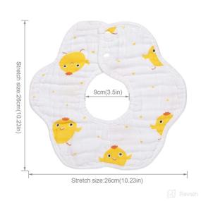 img 3 attached to 👶 Isrono 6pcs Baby Petal Bibs: 360-Degree Rotating, Multicolor, 100% Cotton Soft and Absorbent with 8 Layers of Gauze - Perfect for Teething, Feeding, and Drooling | Suitable for 0-2 Years Old Boys and Girls