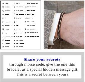 img 2 attached to 💑 Morse Code Bracelets: Meaningful Gifts for Men, Women, and Couples