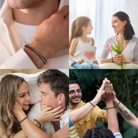 img 1 attached to 💑 Morse Code Bracelets: Meaningful Gifts for Men, Women, and Couples