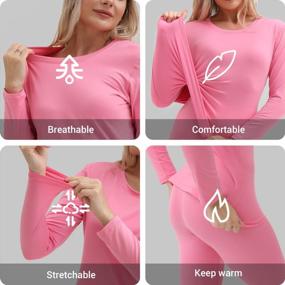 img 2 attached to Ultra-Soft Women'S Thermal Underwear Set For Winter | PISIQI Long Johns Base Layer For Skiing, Warm Top & Bottom
