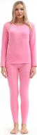 ultra-soft women's thermal underwear set for winter | pisiqi long johns base layer for skiing, warm top & bottom logo