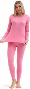 img 1 attached to Ultra-Soft Women'S Thermal Underwear Set For Winter | PISIQI Long Johns Base Layer For Skiing, Warm Top & Bottom