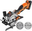 🪚 enertwist 20v max 4-1/2" cordless circular saw with 2.0ah lithium battery and charger, laser & parallel guide, wood plastic soft-metal cutting blades, vacuum adaptor - multifunctional logo