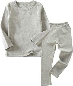 img 4 attached to Thermal Underwear Crewneck Toddler Pajamas Boys' Clothing ~ Underwear