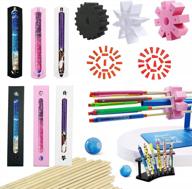 🖊️ epoxy pen turner attachment and 9-piece epoxy pen packaging kit - pen adapter for cup tumbler turners - glitter pen box for gifting - white, black, pink options logo