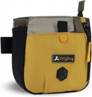 сумка ollydog backcountry day bag, поясная сумка, сумка для лакомства для собак, hands-free для тренировок, набедренная сумка со встроенным дозатором для какашек, съемный зажим для поясного ремня (шведский камуфляж) логотип