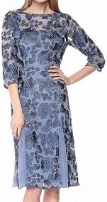 img 3 attached to Stunning Alex Evenings Embroidered Illusion Sleeves Dresses for Women