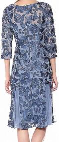 img 2 attached to Stunning Alex Evenings Embroidered Illusion Sleeves Dresses for Women