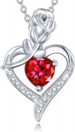 ожерелье с кулоном в форме сердца из стерлингового серебра с подлинным / созданным драгоценным камнем - ювелирные изделия с камнем для женщин, девушек, жены, леди - подарки на день рождения на день святого валентина от agvana fine jewelry логотип