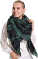 🧣 stay chic and cozy with our women plaid blanket warm scarf - perfect women's accessory via scarves & wraps логотип