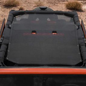 img 2 attached to Plain Black Sunshade Mesh Bikini Top For 2007-2018 Jeep Wrangler JK JKU 4 Door - Voodonala