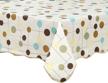 waterproof flannel backed vinyl tablecloth - oblong (60x90 inches) logo