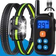 🐶 adjustable electronic dog training collar for large dogs - 5 training modes, rechargeable & waterproof - remote control e-collar for medium-large breed obedience training logo