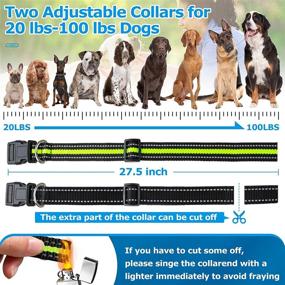 img 2 attached to 🐶 Adjustable Electronic Dog Training Collar for Large Dogs - 5 Training Modes, Rechargeable & Waterproof - Remote Control E-Collar for Medium-Large Breed Obedience Training