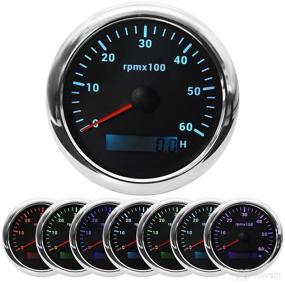 img 4 attached to 🚗 ARTILAURA Tachometer Gauge: 7 Color 85mm 3-3/8" Automotive Replacement Tachometer - 0-6000 RPM Tacometro Meter LED for Car Auto Boat Truck (Black)