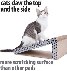 img 3 attached to 🐱 iPrimio Foldable Cat Scratch Ramps (2 Ramps, Great Value) - Easy Travel & Storage - Ideal for Cats Playing, Resting & Scratching - Patent Pending Design (2 Pack)