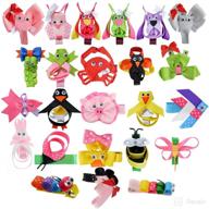 adorable and non slip baby girl hair bows - 🎀 24 pack lclhb sculpture animal barrettes for little girls and toddlers logo