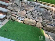 img 1 attached to Premium 4 Tone Synthetic Green Astro Turf Rug For Dogs - SavvyGrow Artificial Grass With Drain Holes & Soft Fake Turfs, Non Toxic 3.3 X 5 Ft Door Mat review by Jaime Benenati